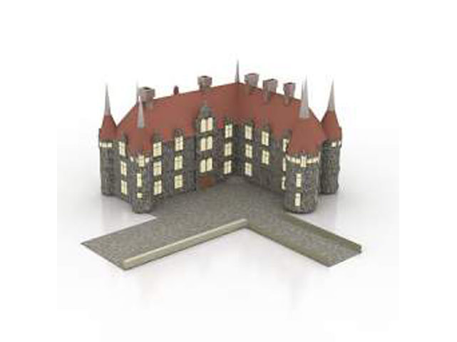 Free Castle N7 3D model For Architecture 3Ds Max Model Download